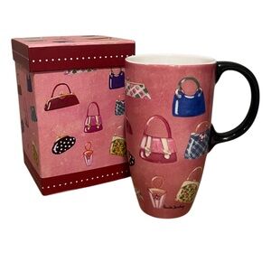 Cypress Pink Purse 19oz Tall Coffee Latte Mug With Decorative Box